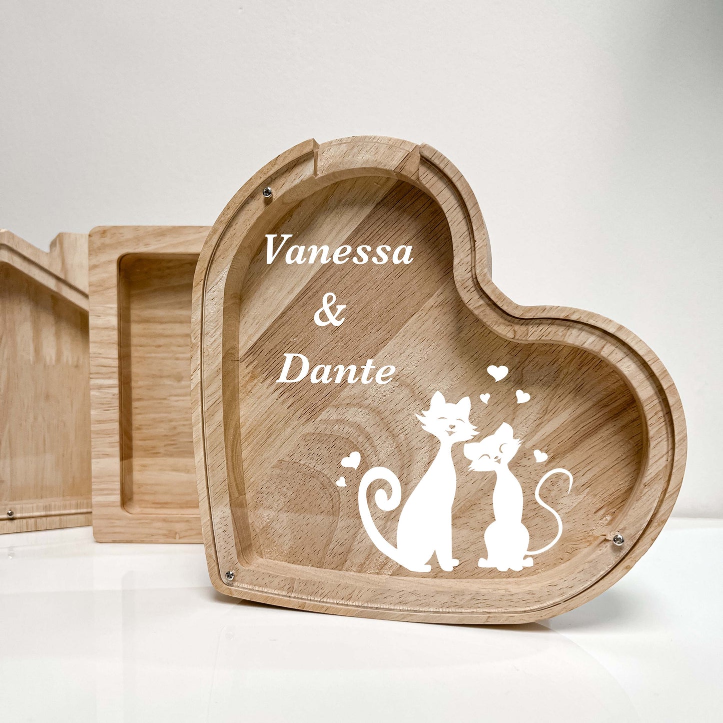 Personalized Anniversary Cat Savings Banks