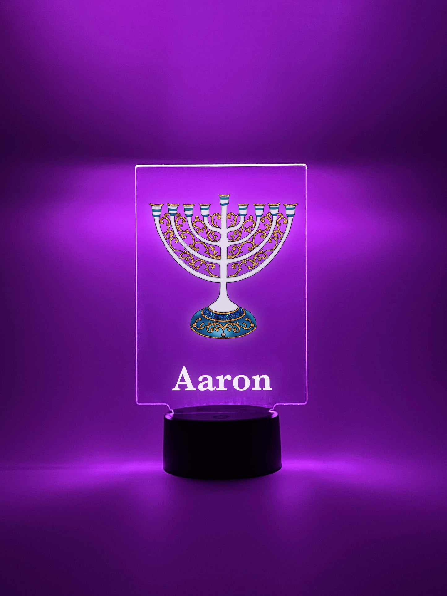Custom Menorah Judaica Home Design Night Light Up Table LED Lamp