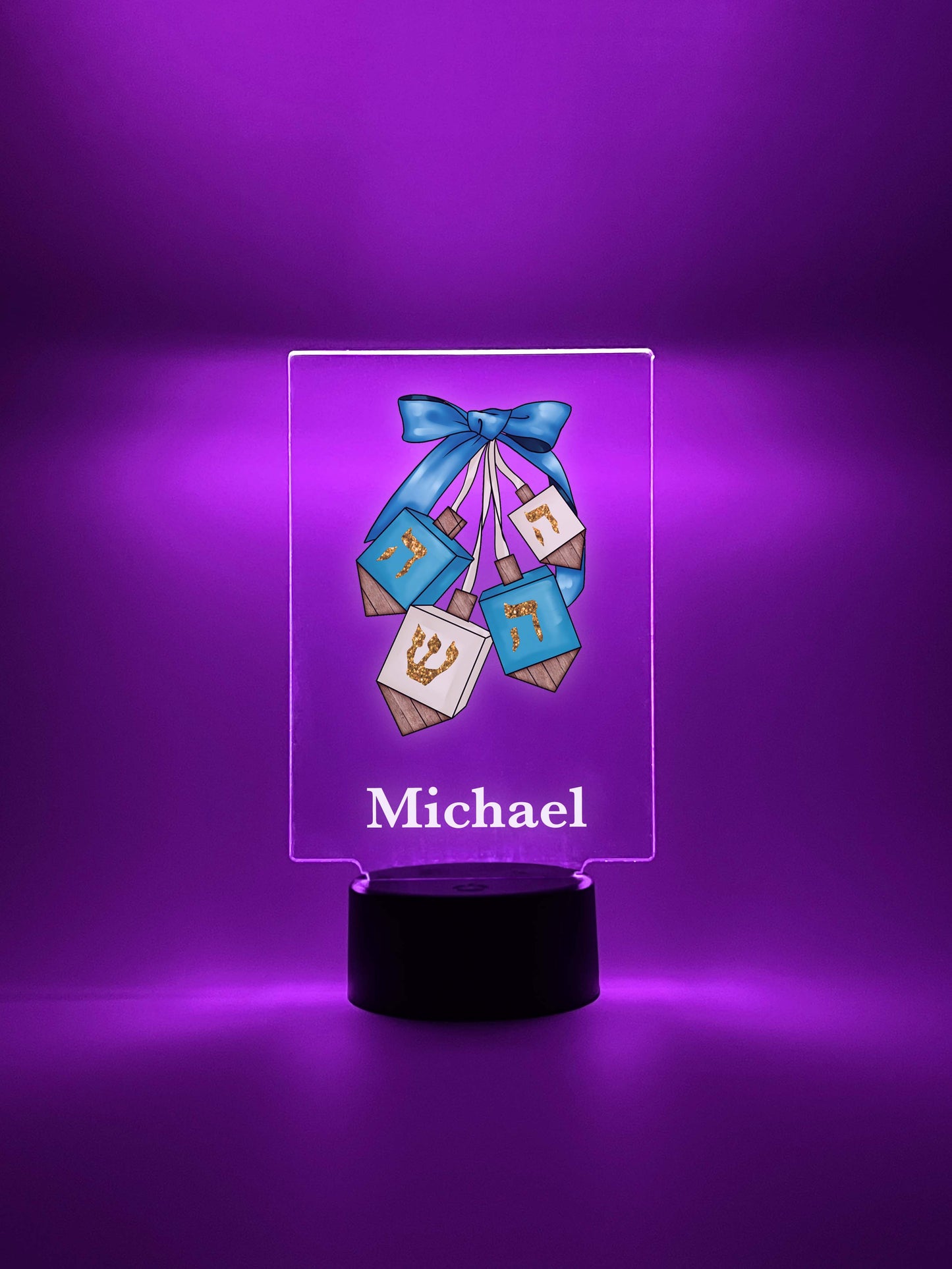 Custom Dreidel Judaica Home Design Night Light Up Table LED Lamp