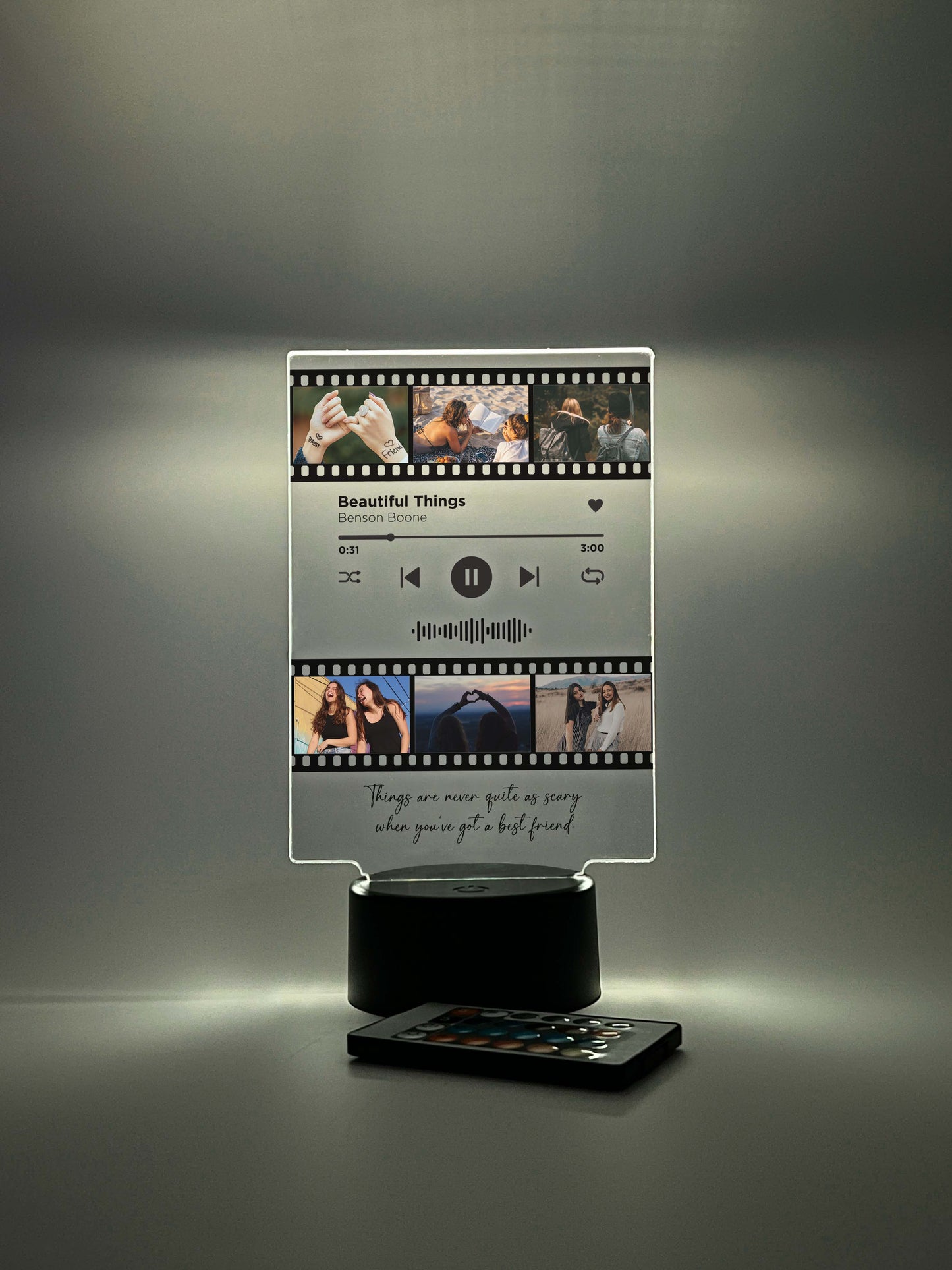 Personalized Song Movie Film Night Light with Photo 16 Colors, Besties Photo Gifts, Photo Keepsake, Photo Gifts, Personalized Gift for BFF Birthday