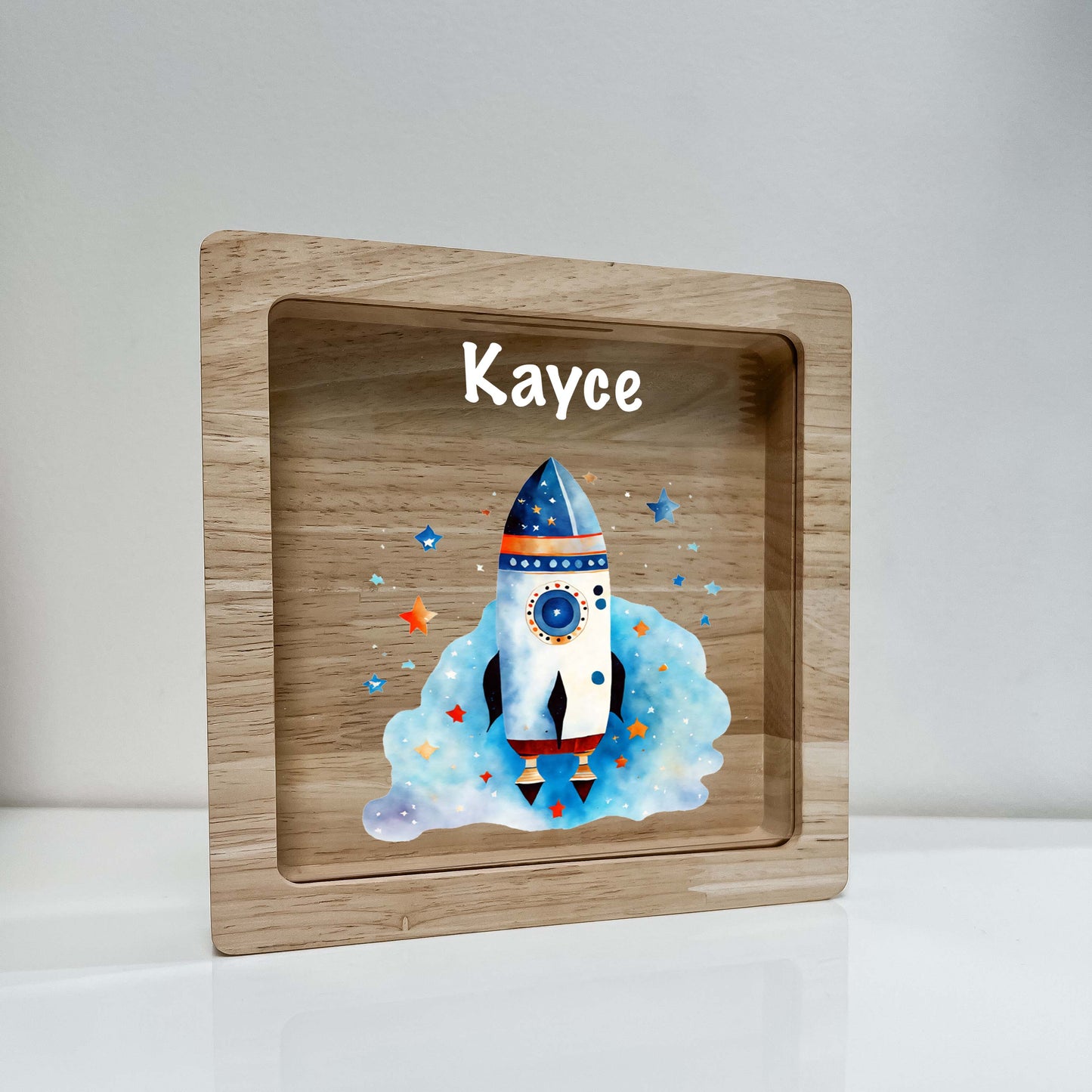Personalized Rocket Ship Savings Banks