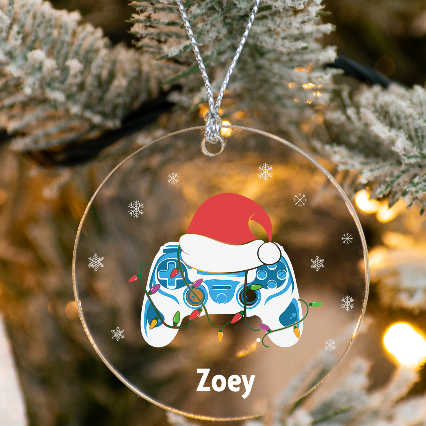 Gamer Controller Ornament with Personalized Engraved Name