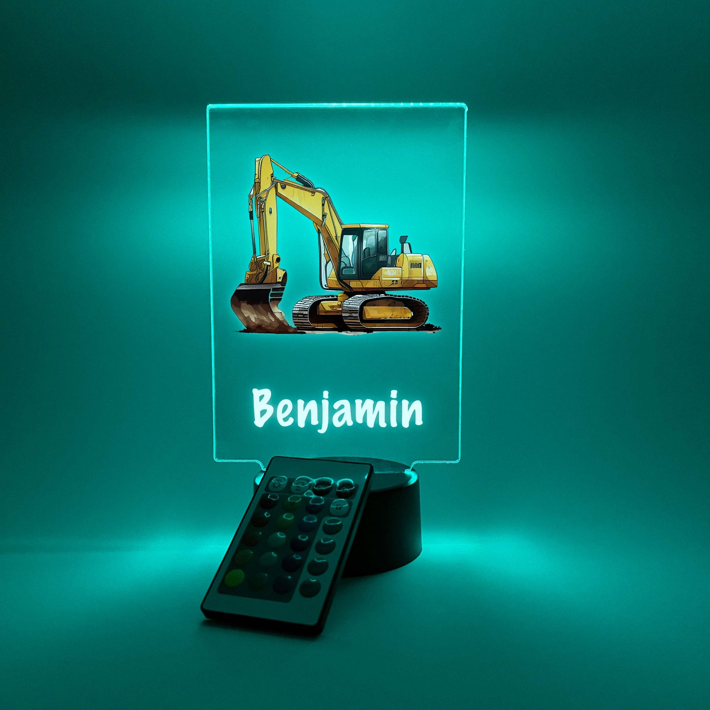 Custom Excavator Design Night Light Up Table LED Lamp