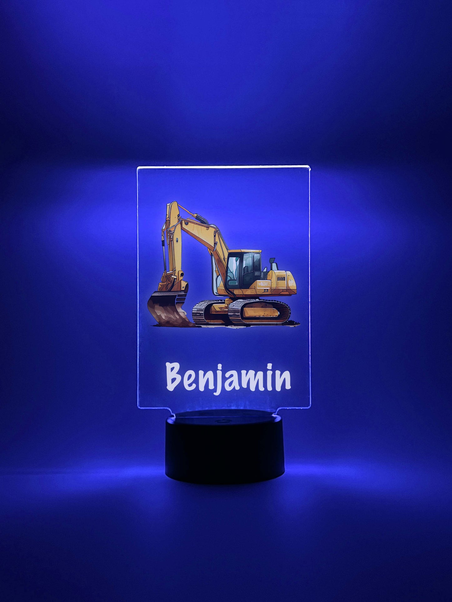 Custom Excavator Design Night Light Up Table LED Lamp