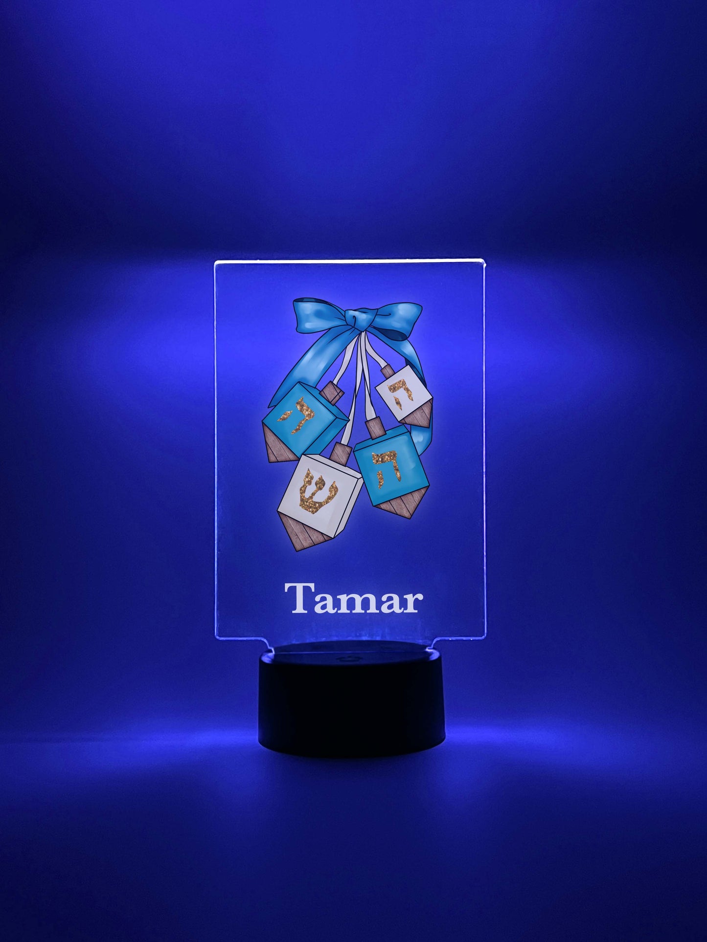 Custom Dreidel Judaica Home Design Night Light Up Table LED Lamp