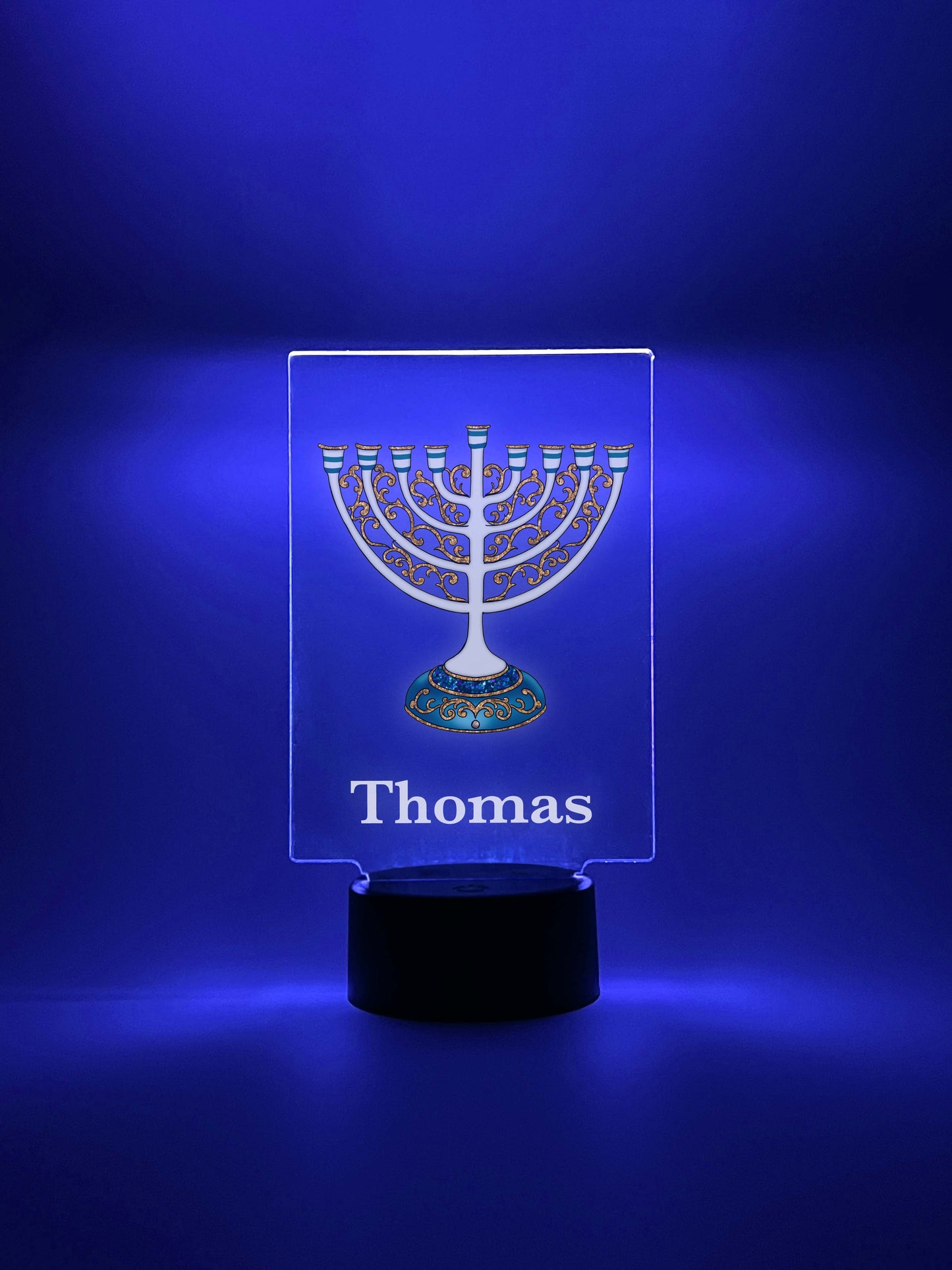 Custom Menorah Judaica Home Design Night Light Up Table LED Lamp
