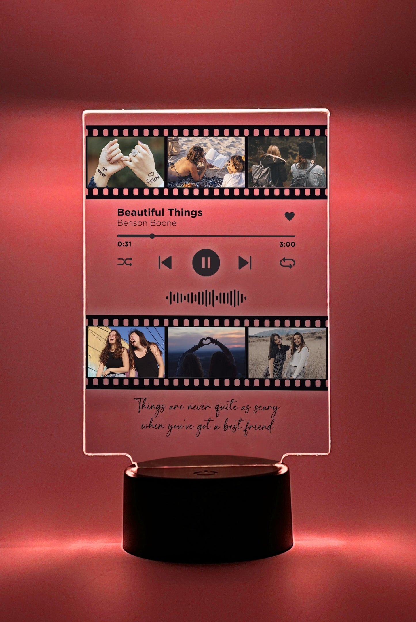 Personalized Song Movie Film Night Light with Photo 16 Colors, Besties Photo Gifts, Photo Keepsake, Photo Gifts, Personalized Gift for BFF Birthday
