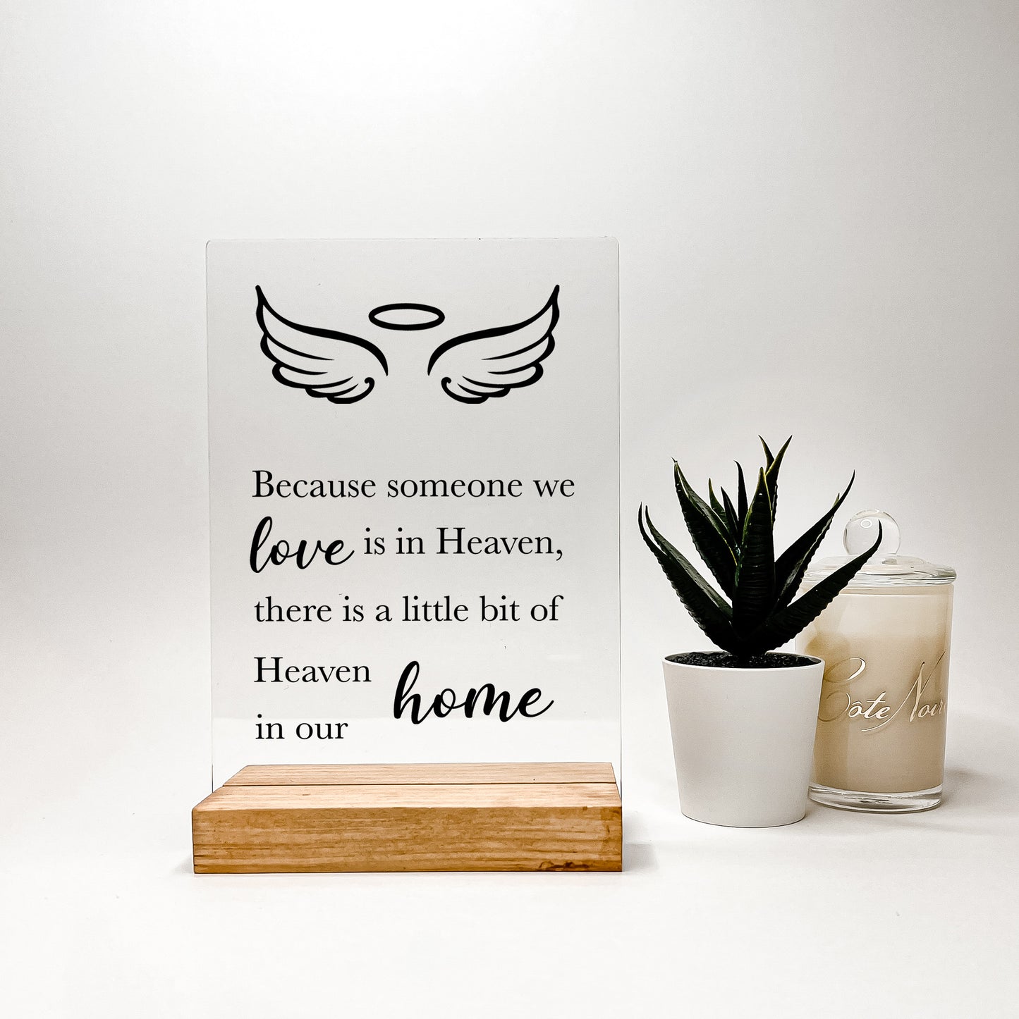 Wood Stand Plaque In Loving Memory Rest In Peace Forever in Our Heart Condolence Remembrance Loss Sympathy Memorial Gift