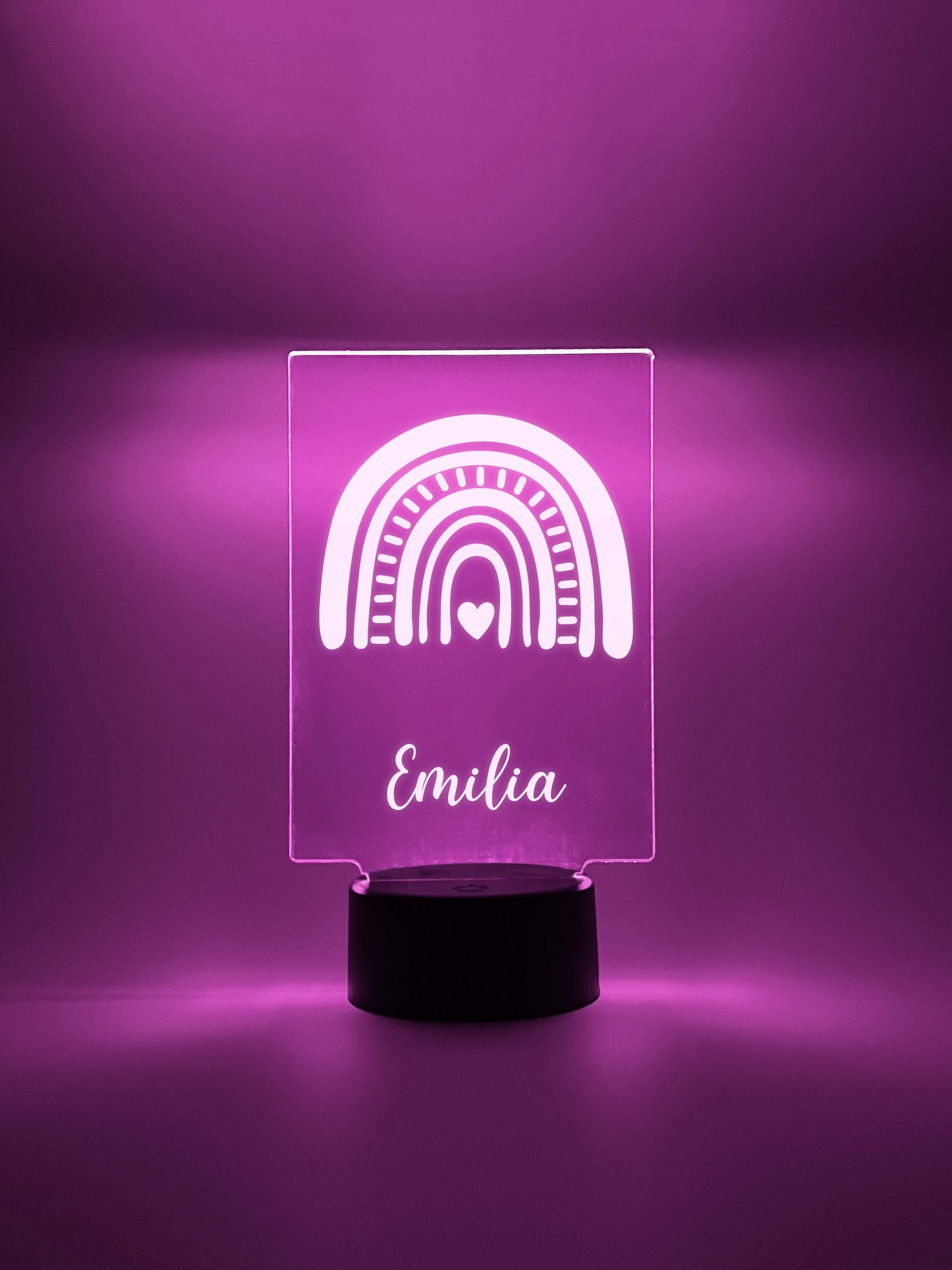 Custom Rainbow Design Night Light Up Table LED Lamp