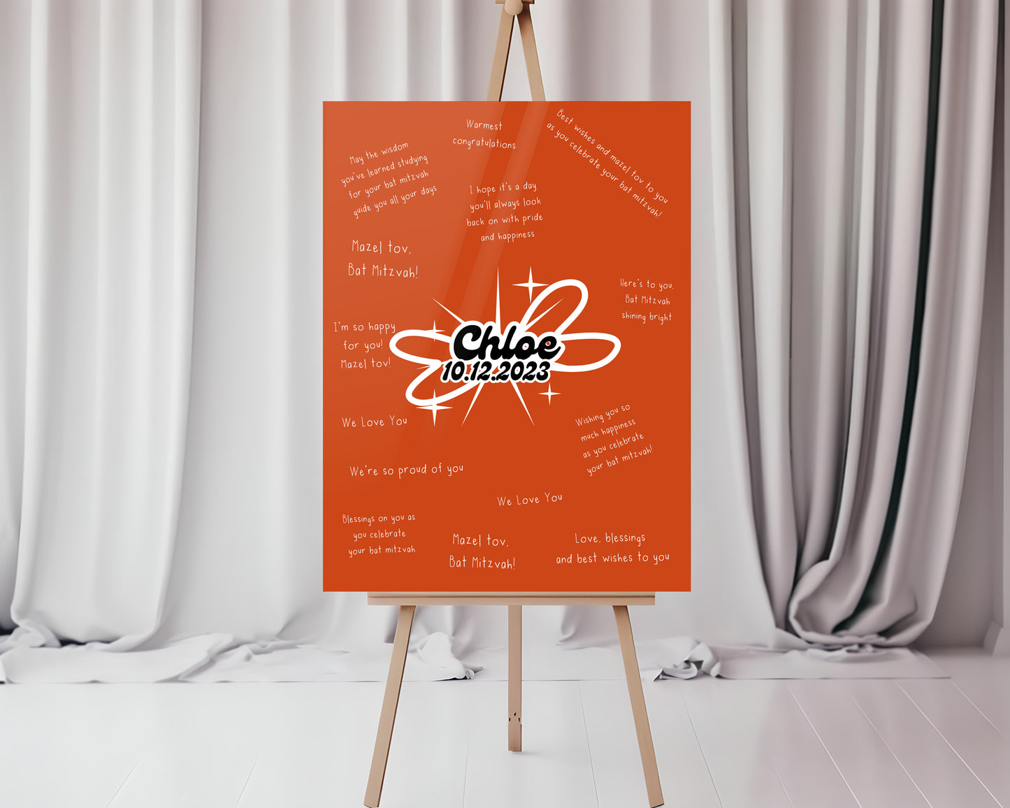 Acrylic Party Sign In Boards With Logo or Photo Personalized Made To Order, Made in America, Bar Bat Mitzvah, Wedding, Sweet 16, Quinceanera