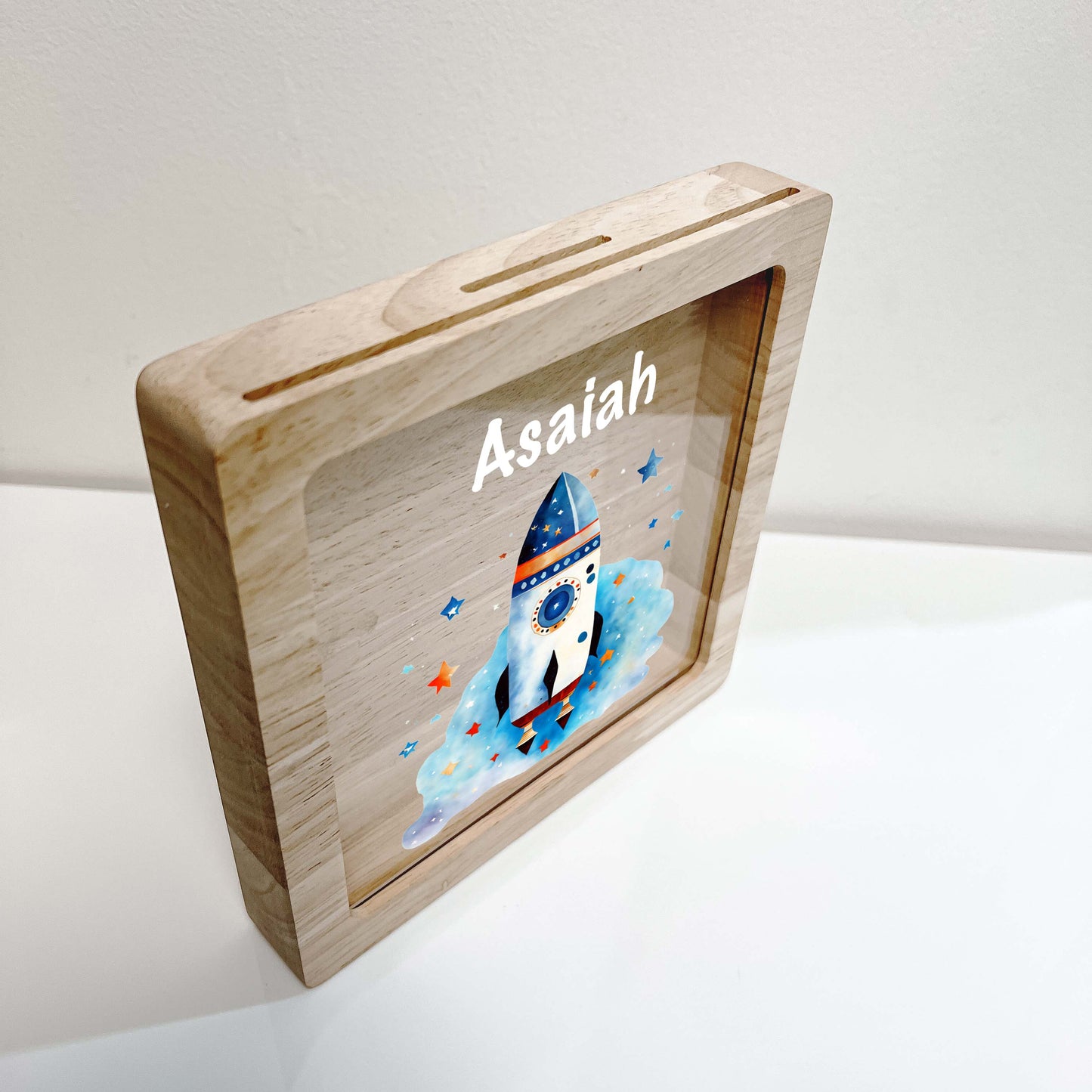 Personalized Rocket Ship Savings Banks