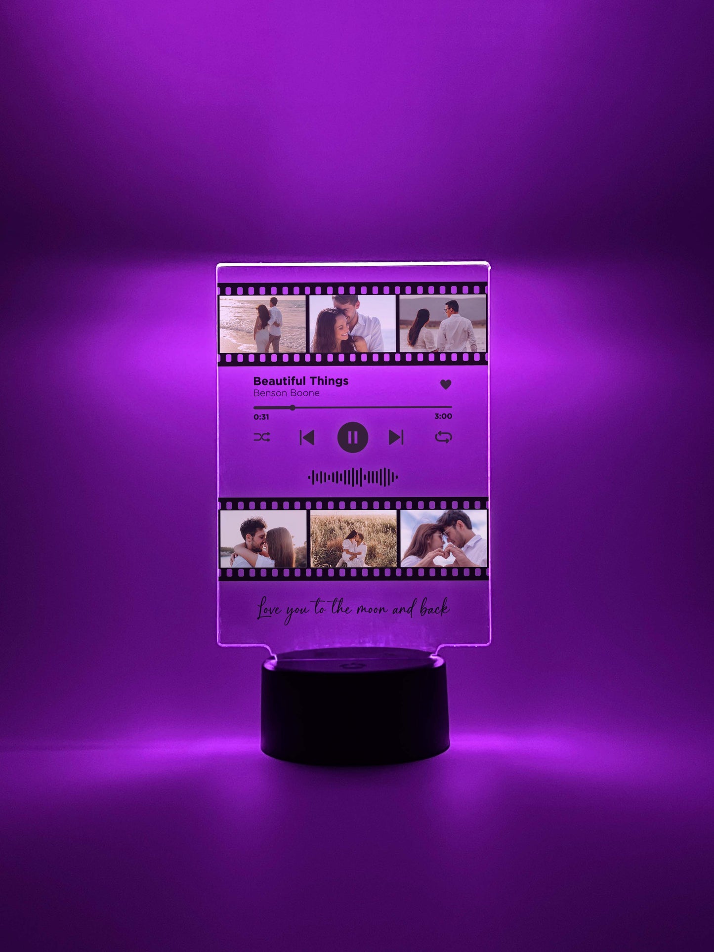 Personalized Song Movie Film Night Light with Photo 16 Colors, Besties Photo Gifts, Photo Keepsake, Photo Gifts, Personalized Gift for BFF Birthday