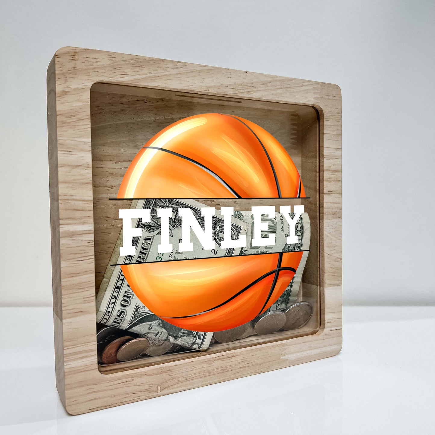 Personalized Basketball Savings Banks