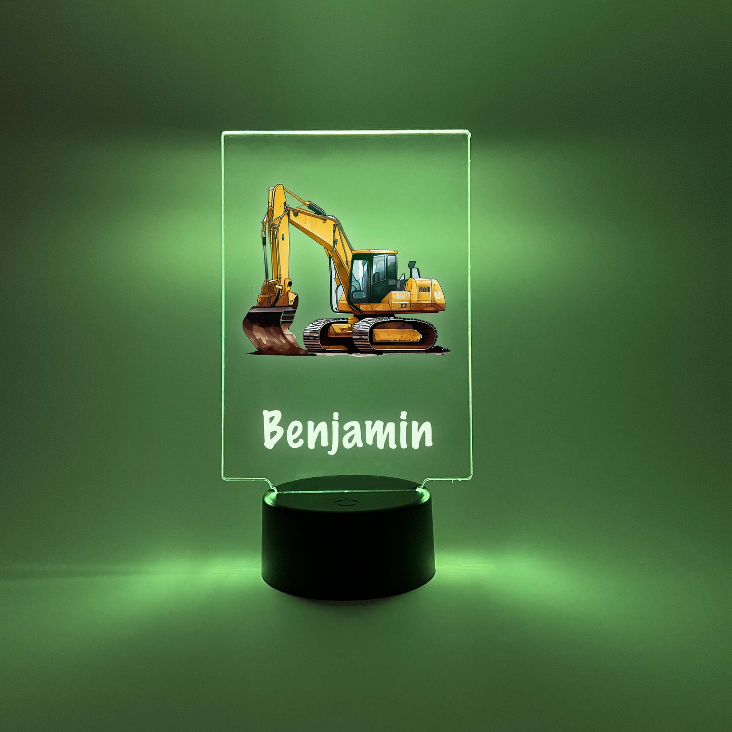 Custom Excavator Design Night Light Up Table LED Lamp