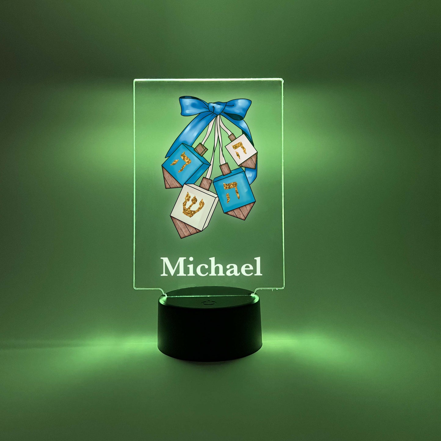 Custom Dreidel Judaica Home Design Night Light Up Table LED Lamp