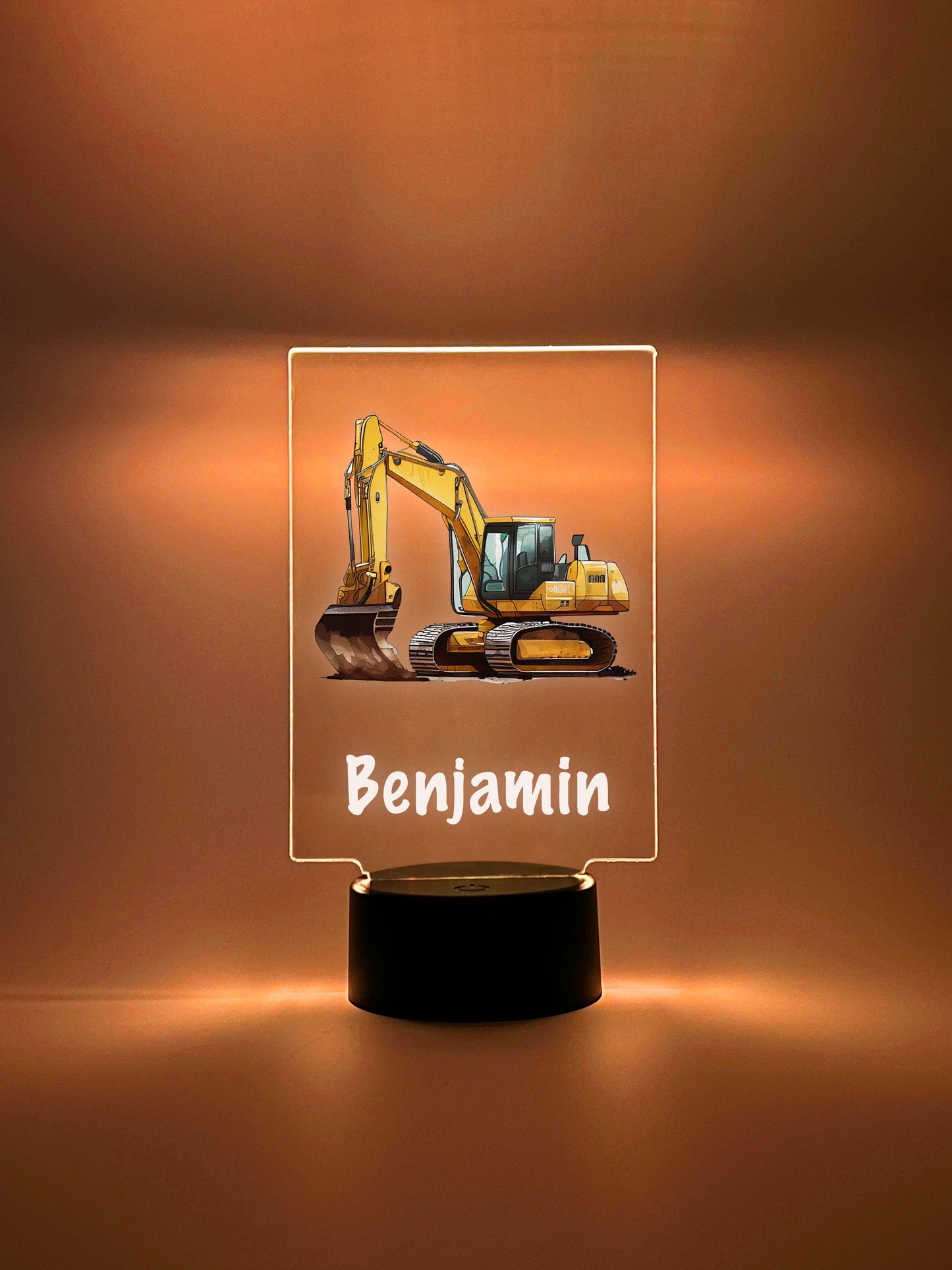 Custom Excavator Design Night Light Up Table LED Lamp