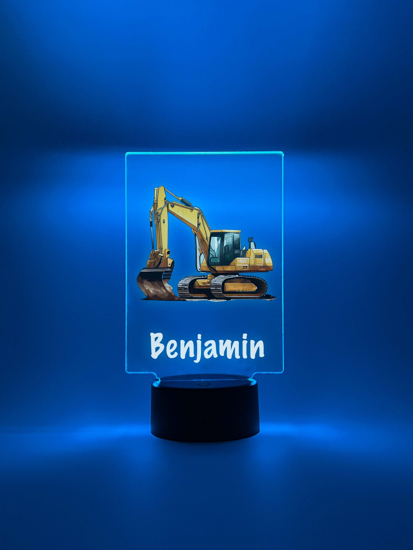 Custom Excavator Design Night Light Up Table LED Lamp