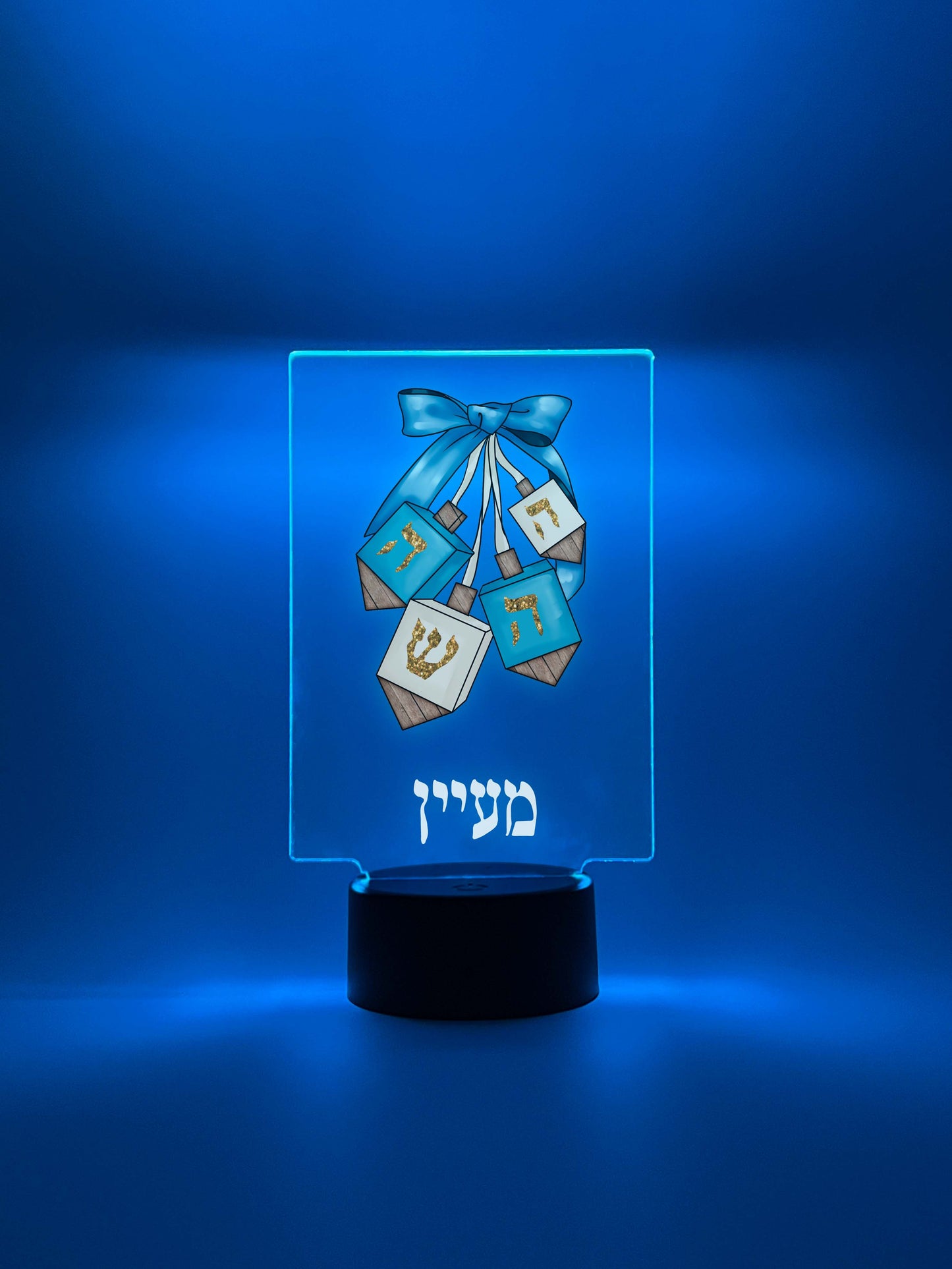 Custom Dreidel Judaica Home Design Night Light Up Table LED Lamp