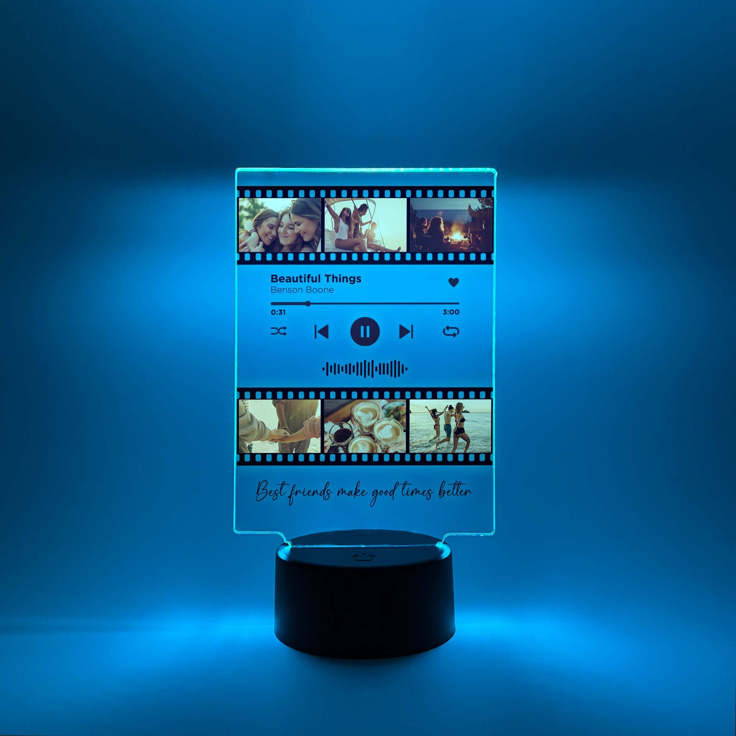 Personalized Song Movie Film Night Light with Photo 16 Colors, Besties Photo Gifts, Photo Keepsake, Photo Gifts, Personalized Gift for BFF Birthday
