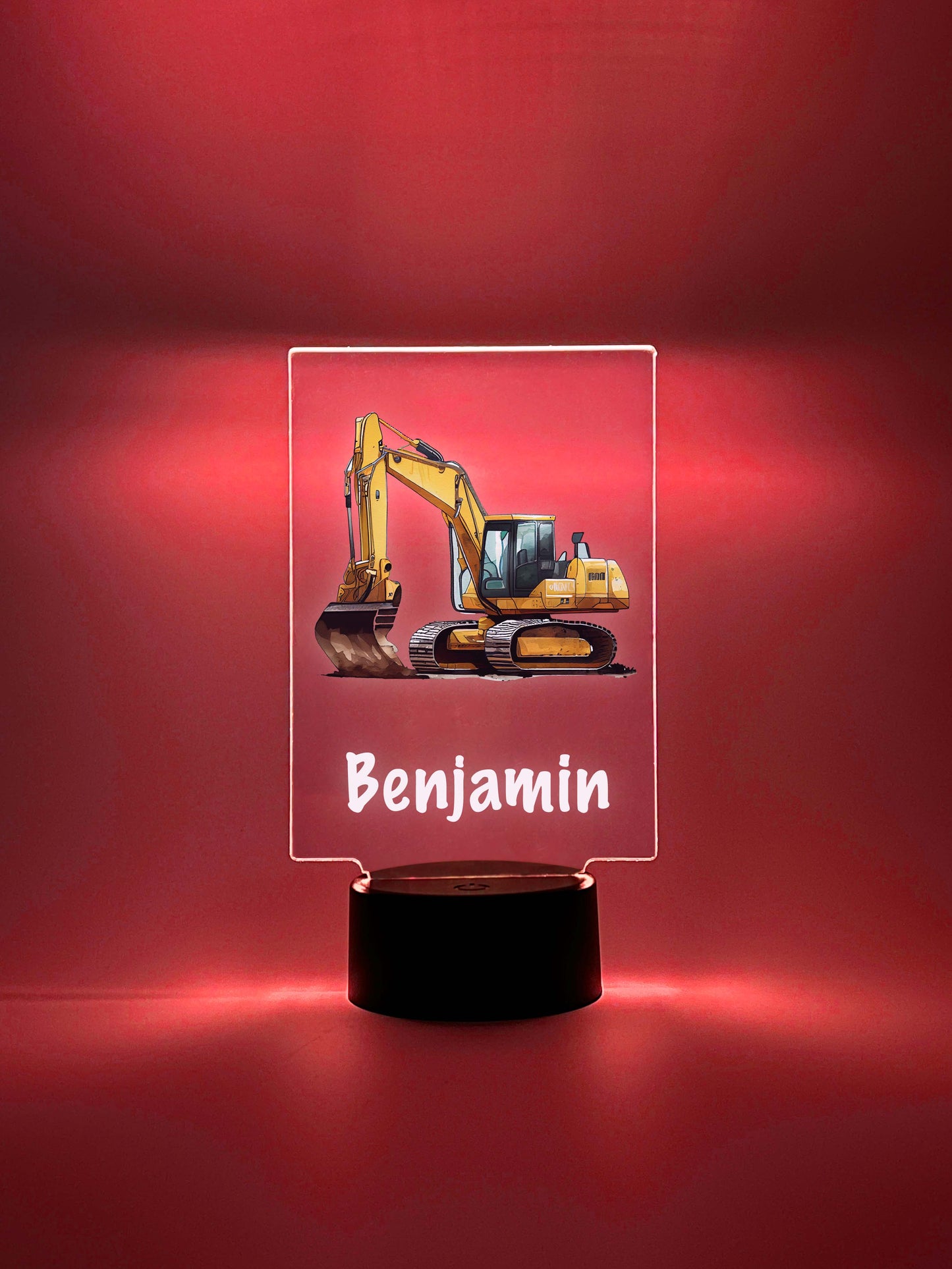 Custom Excavator Design Night Light Up Table LED Lamp