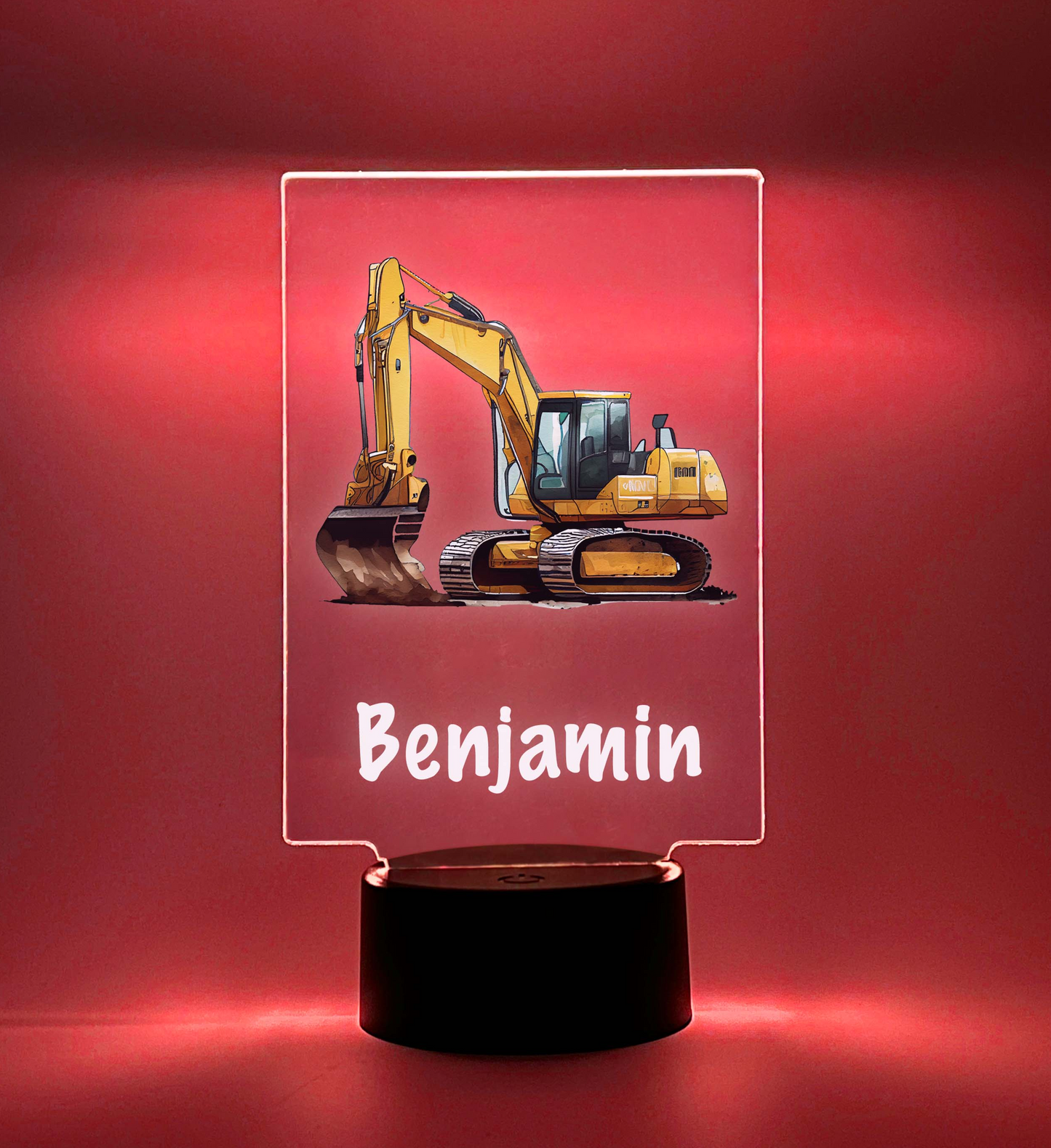 Custom Excavator Design Night Light Up Table LED Lamp