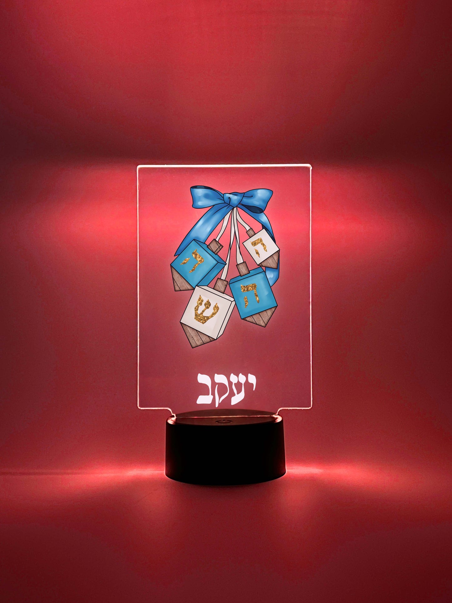 Custom Dreidel Judaica Home Design Night Light Up Table LED Lamp