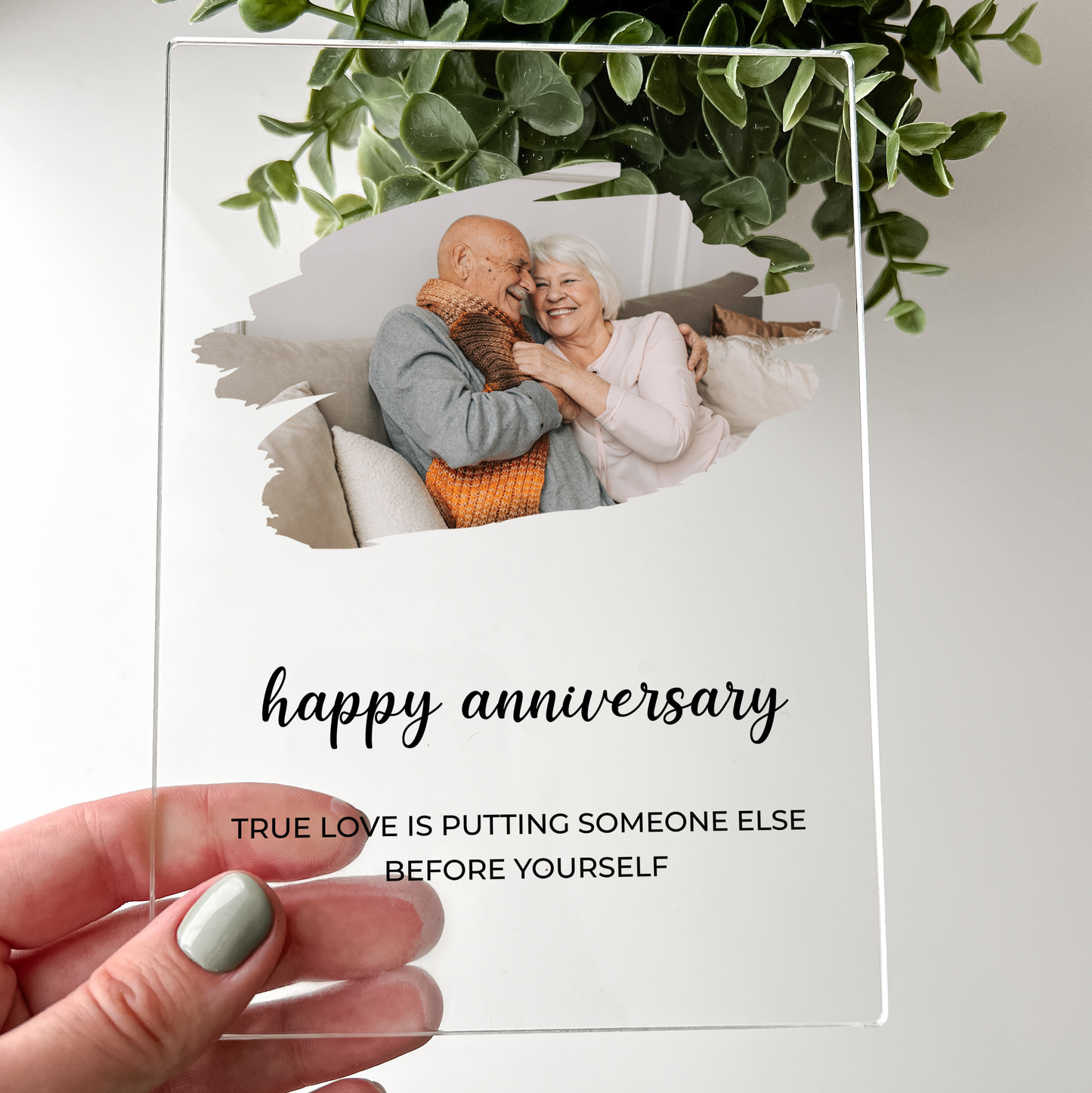 Personalized Custom Photo Couples Collage Wood Base Desk Table Stand