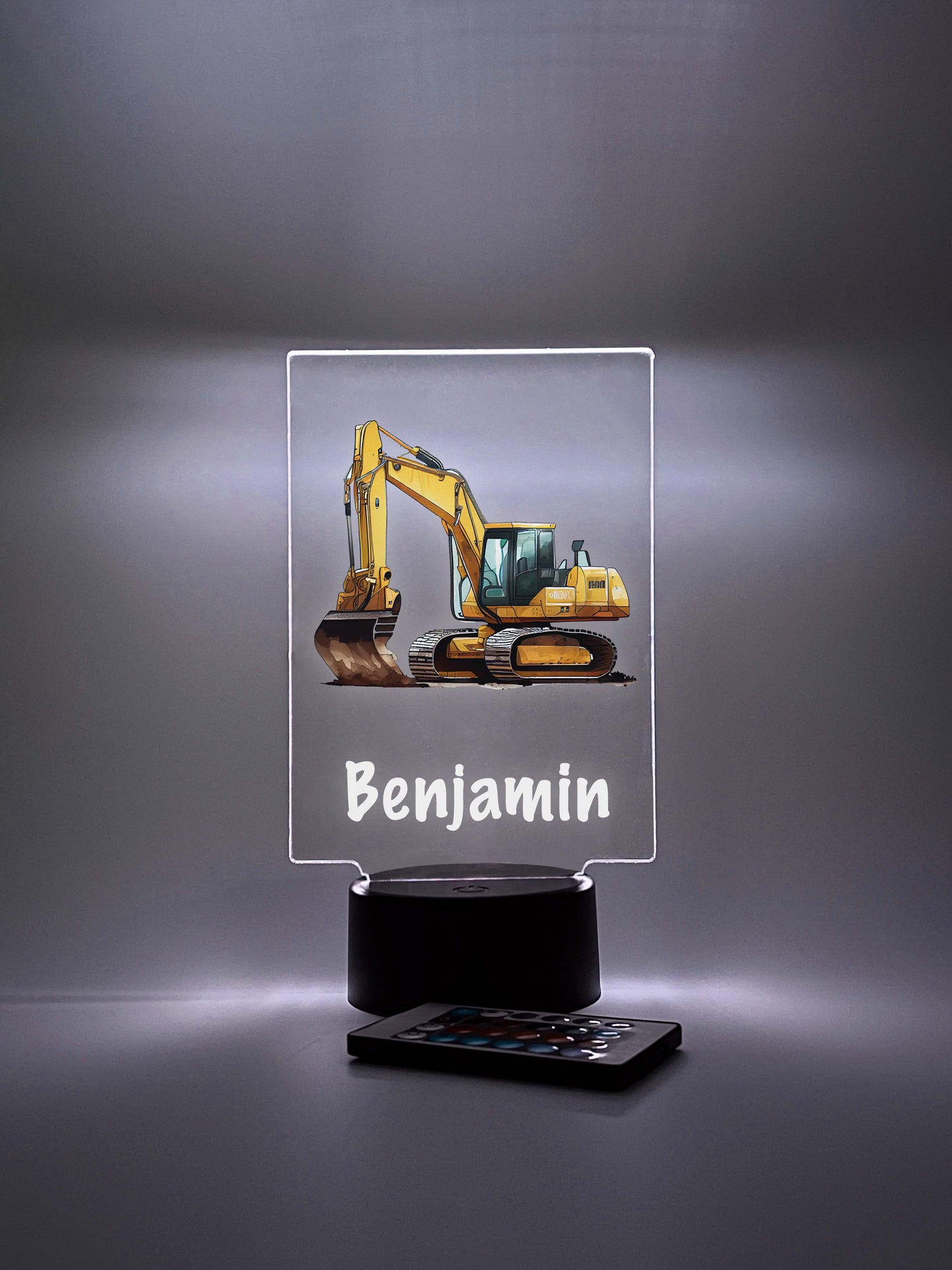 Custom Excavator Design Night Light Up Table LED Lamp