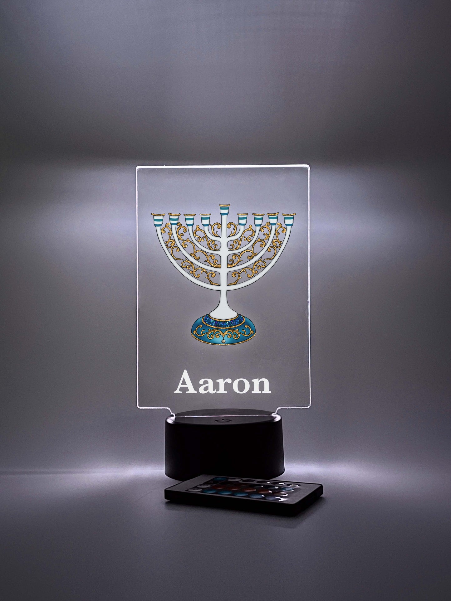 Custom Menorah Judaica Home Design Night Light Up Table LED Lamp