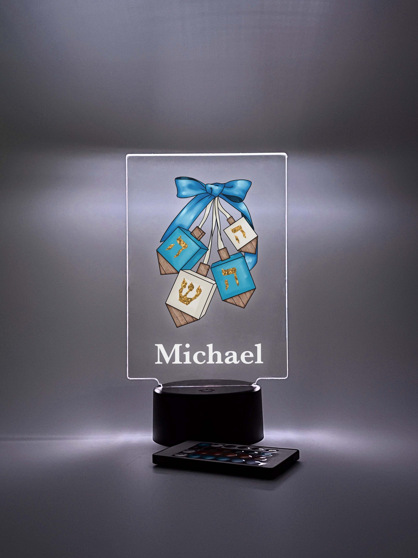 Custom Dreidel Judaica Home Design Night Light Up Table LED Lamp