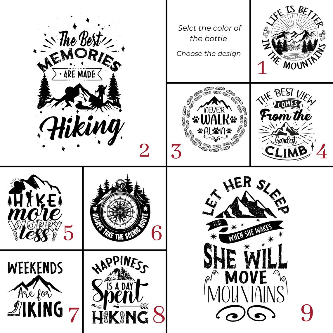 Hiking Sports Water Bottle 18/32 oz Stainless Steel Insulated Flasks