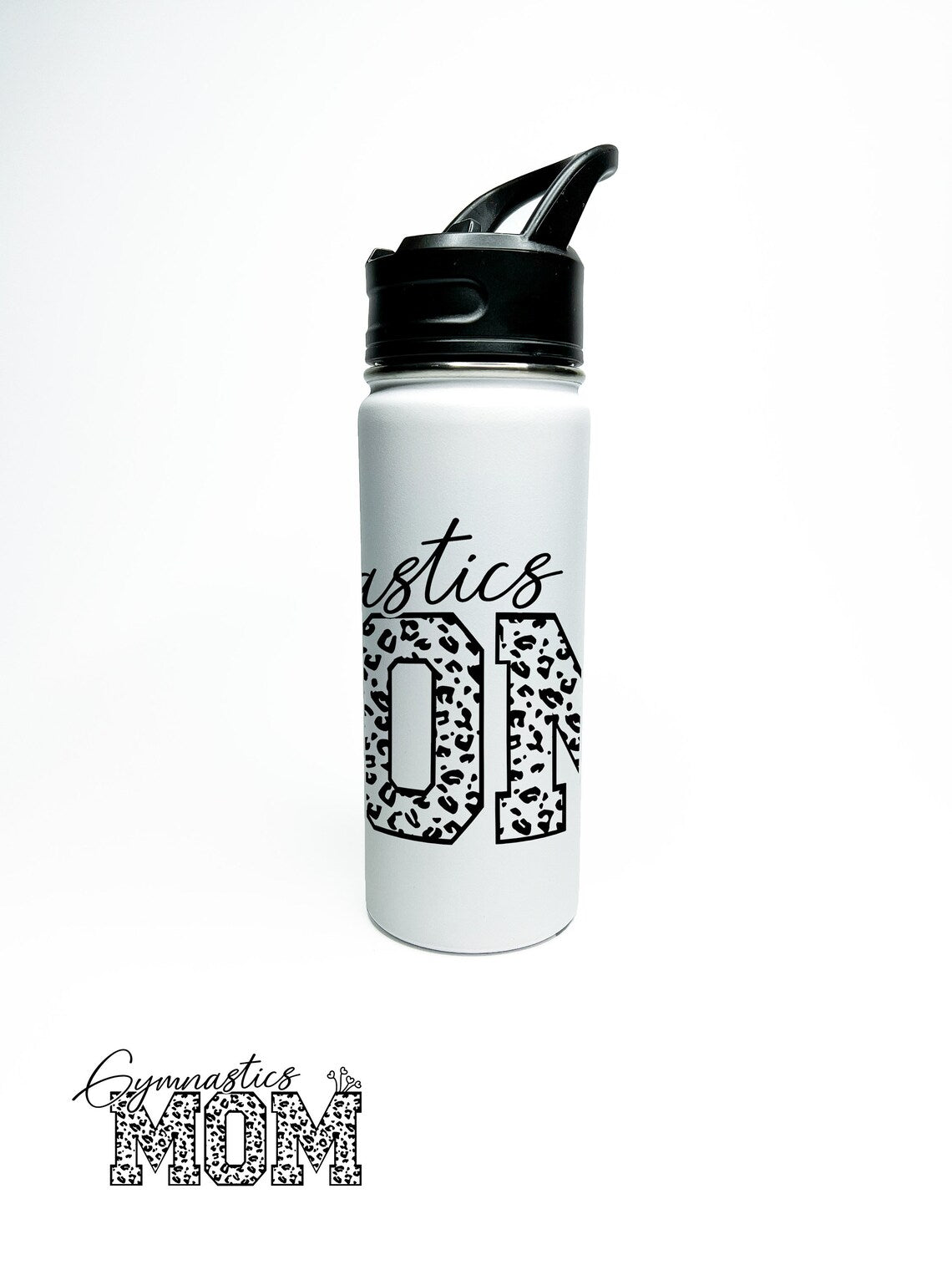 Gymnastics Mom Cheetah Print Water Bottle 18/32 oz Stainless Steel Insulated Flasks