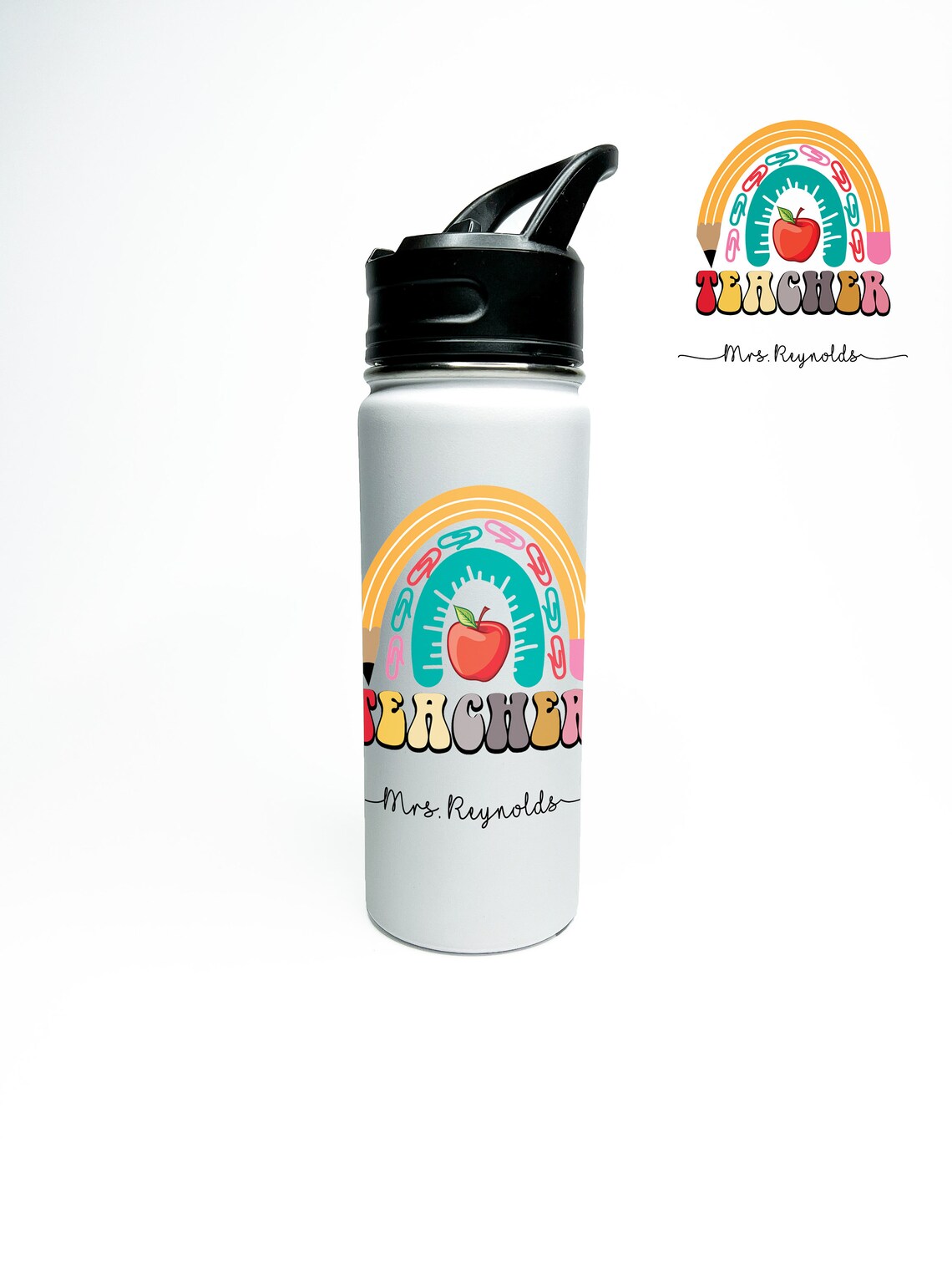 Teacher Water Bottle 18/32 oz Stainless Steel Insulated Flasks