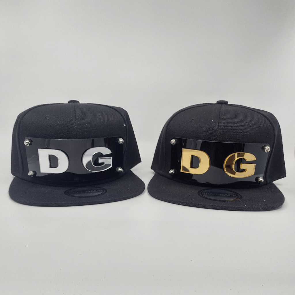 Black Custom Snapback Hat, Laser Cut Letters, Made to Order, Exclusive Creation