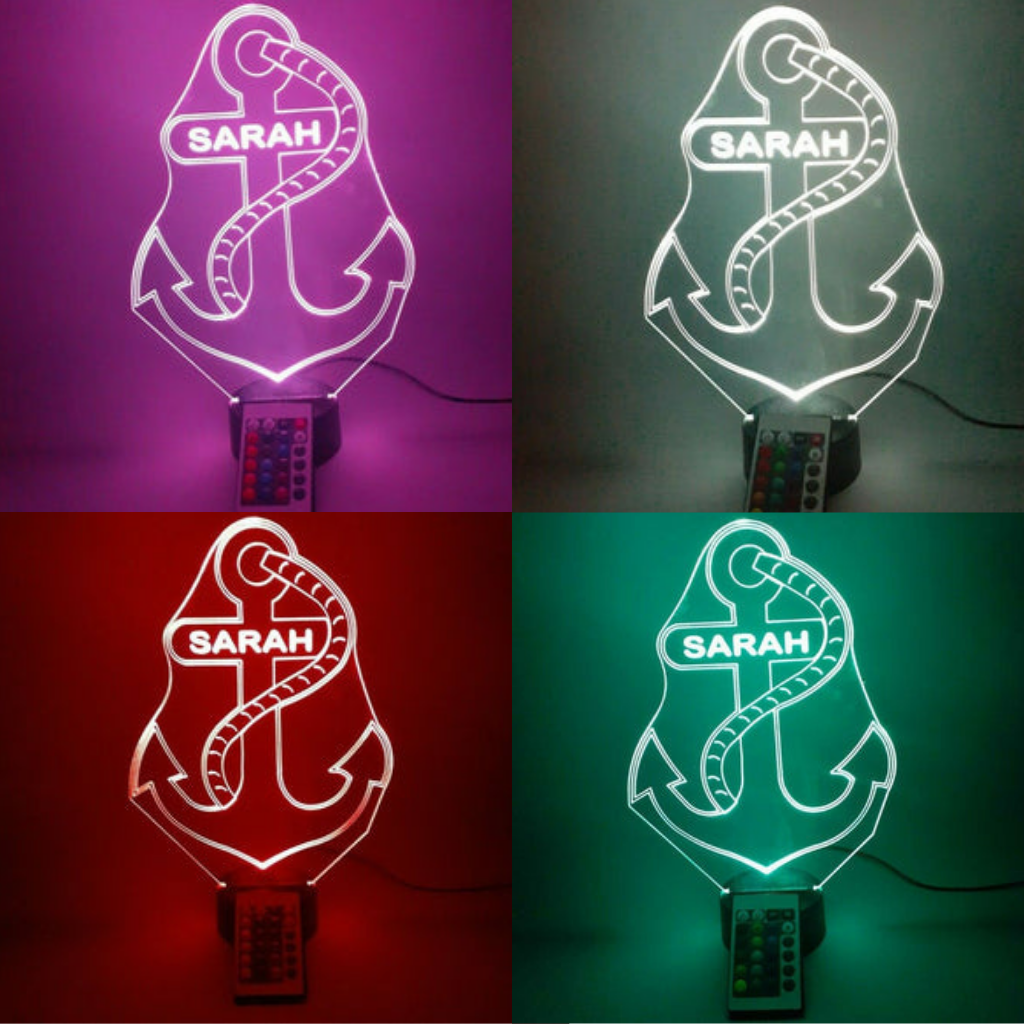 Anchor LED Tabletop Night Light, 16 Color options with Remote