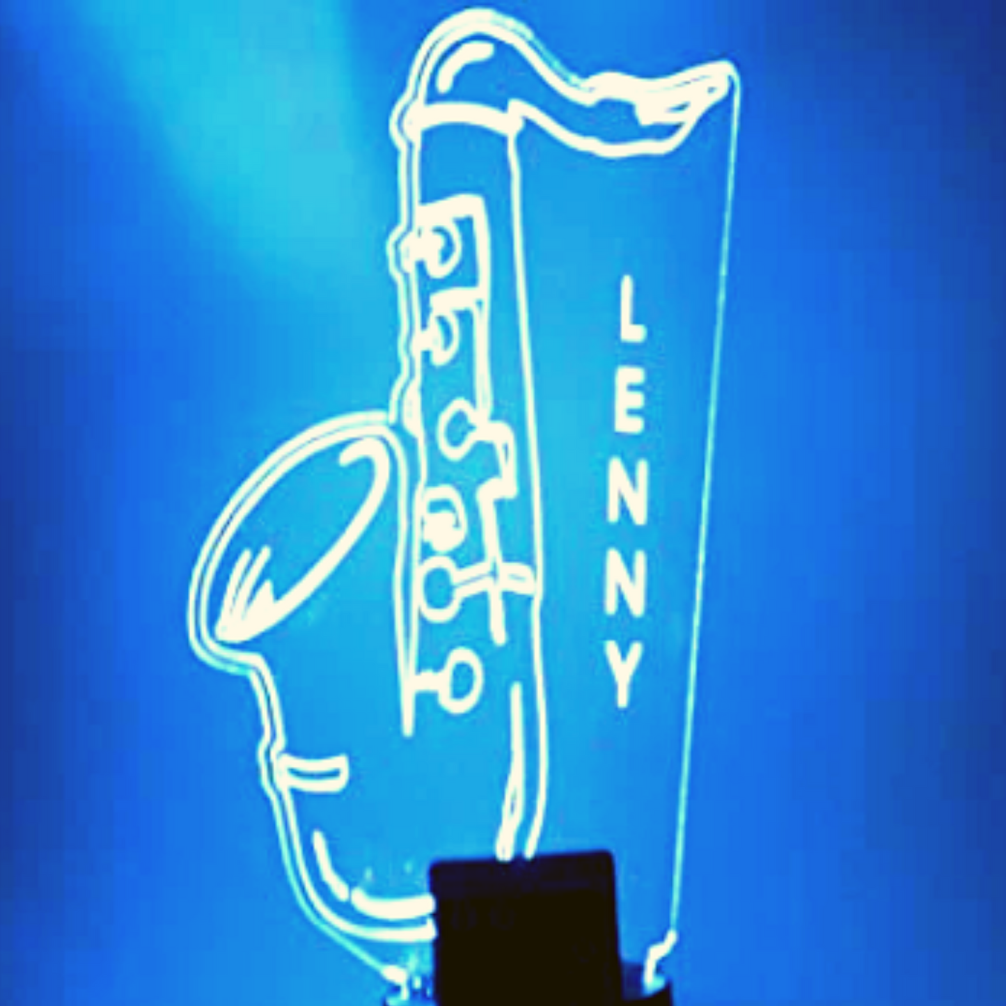 Saxophone LED Tabletop Night Light Up Lamp, 16 Color options with Remote