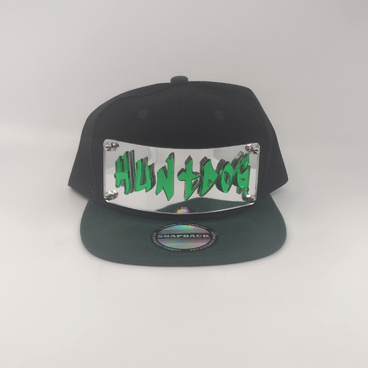 Black Custom Snapback Hat, Laser Cut Letters, Made to Order, Exclusive Creation