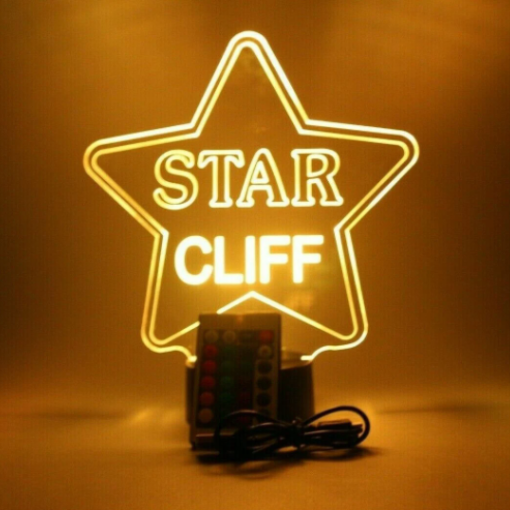 Star Light Star Bright LED Tabletop Night Light Up Lamp, 16 Color options with Remote