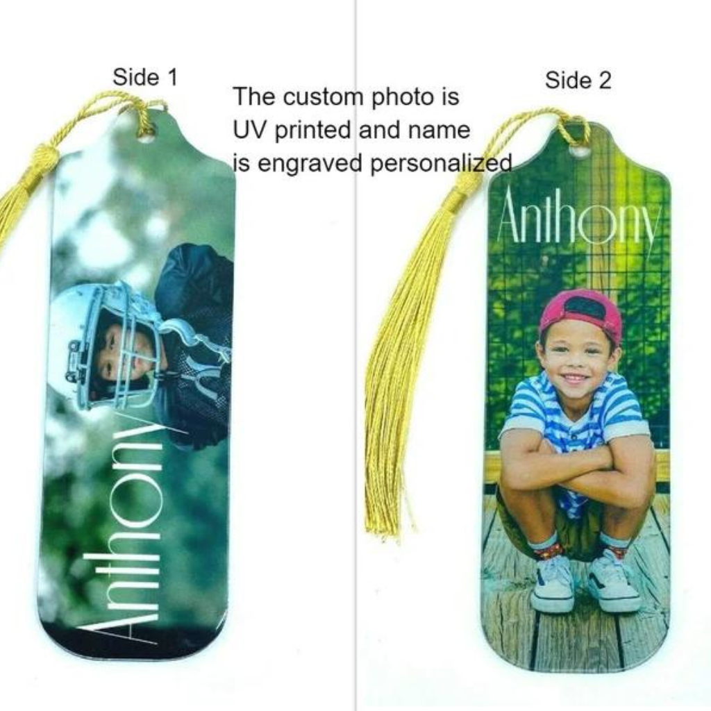 Custom Double-Sided Photo Acrylic Bookmark Personalized with Your Photo, UV Printed - A Gift That Entices Readers!