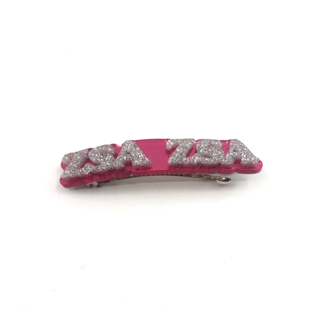 Personalized Name Shape Hair Barrettes, Hair Accessory Hair Clip, Diamond Look, Custom Name and Background Color