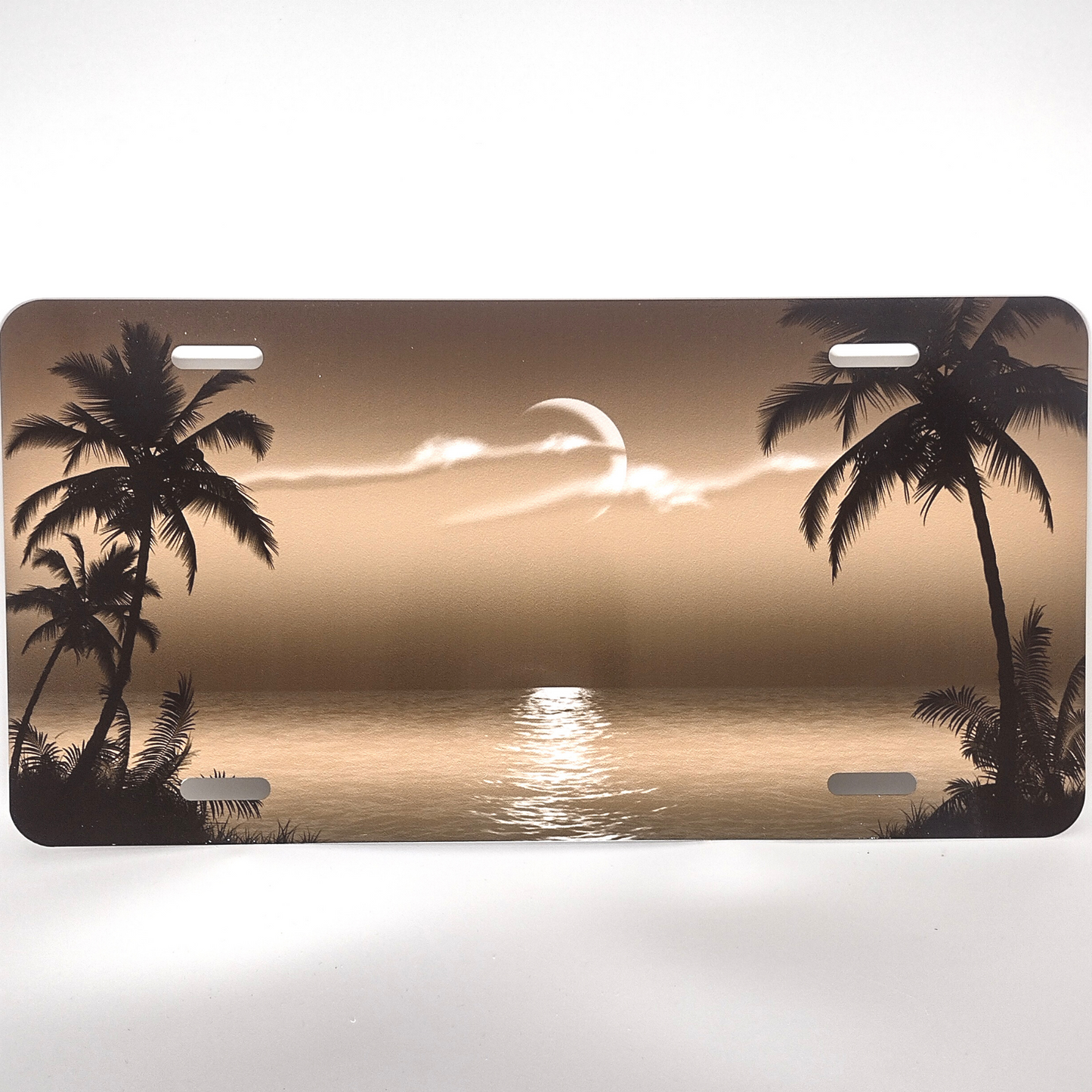 Palm Tree Scenic Personalized Custom License Vanity Plate Free Engraved Auto Car Tag Vehicle License Plate Beautifully Designed