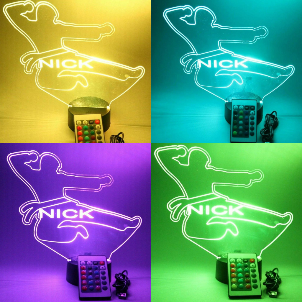 Karate LED Tabletop Night Light Up Lamp, 16 Color options with Remote