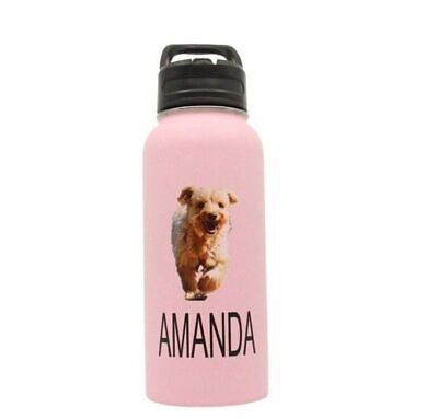 Personalized Insulated Sport Hydro Water Bottle Wide Mouth 32oz Photo & Engraved