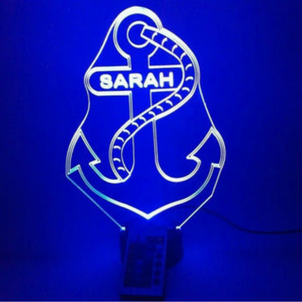 Anchor LED Tabletop Night Light, 16 Color options with Remote