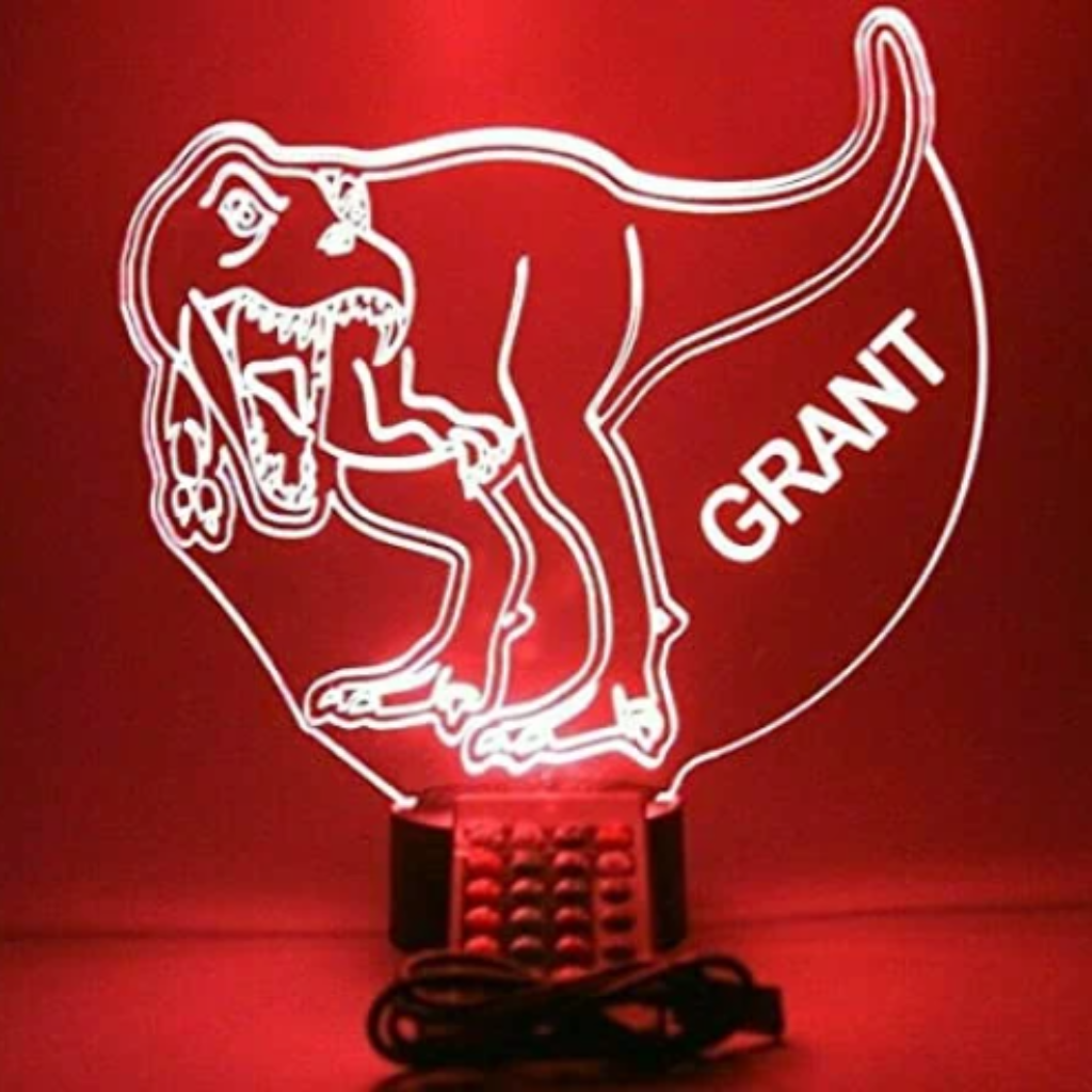 Dinosaur, LED Tabletop Night Light Up Lamp, 16 Color options with Remote