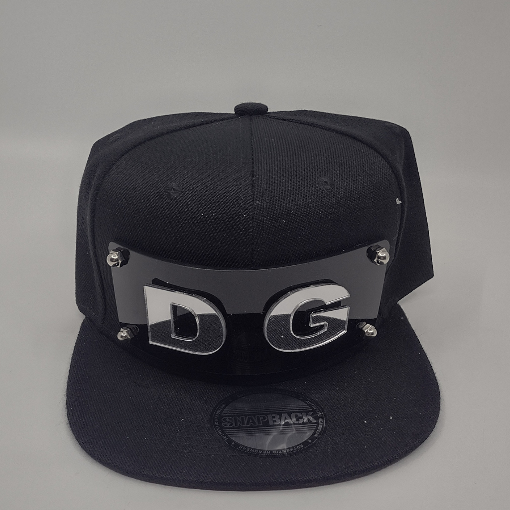 Black Custom Snapback Hat, Laser Cut Letters, Made to Order, Exclusive Creation