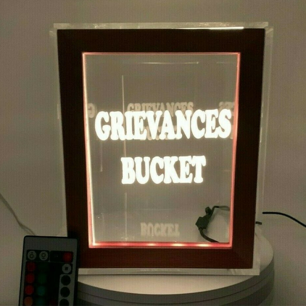 Donation Jar Personalized Free Engraved LED 16 Colors Changing 7"W x 8.5"H Container