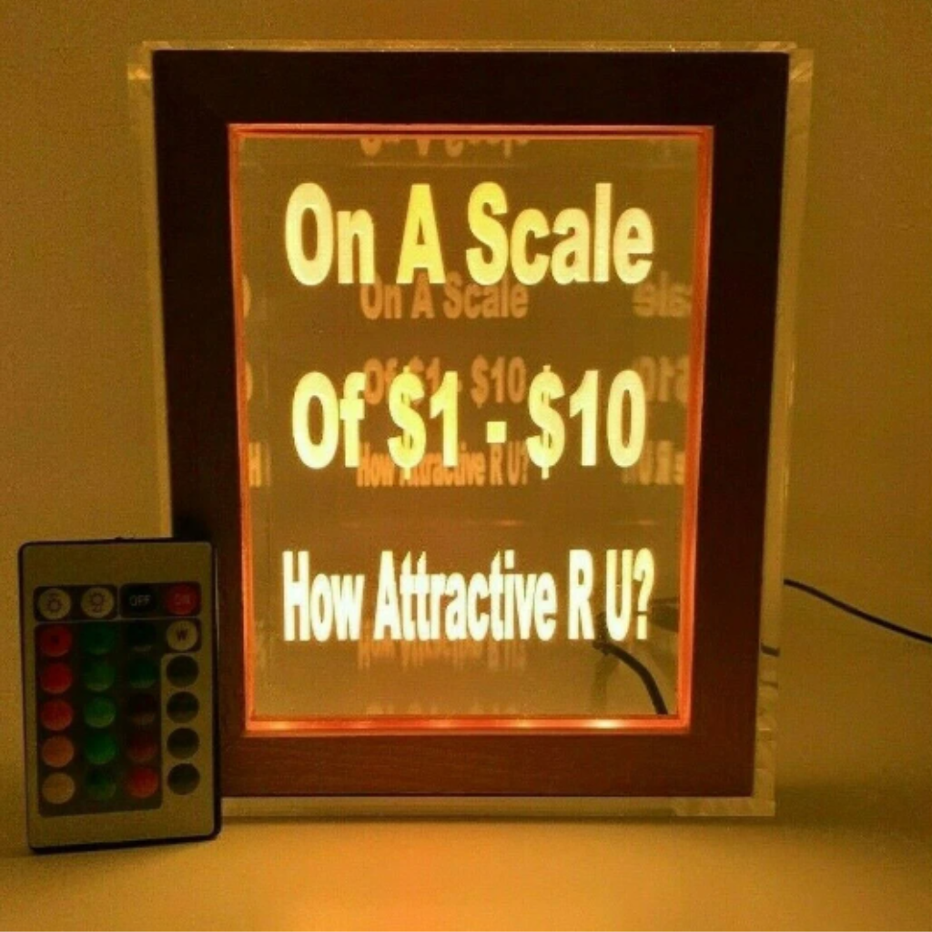 Tip Box Raffle Fund Raiser Donation Jar Fantastically Unique Eye Catching Personalized Engraved LED 16 Colors Changing 7"W x 8.5"H Container