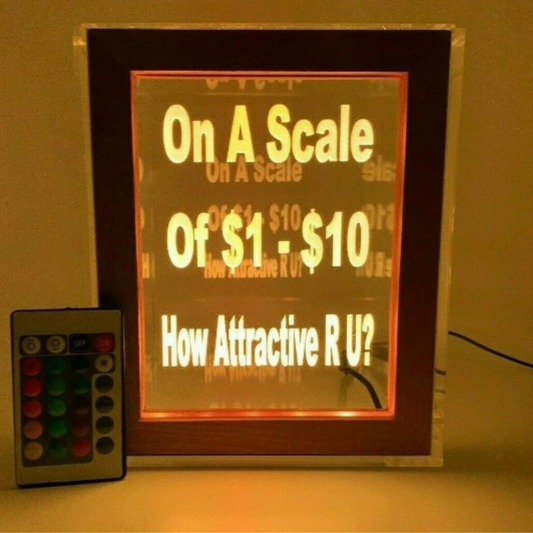 Tip Box Raffle Fund Raiser Donation Jar Fantastically Unique Eye Catching Personalized Engraved LED 16 Colors Changing 7"W x 8.5"H Container