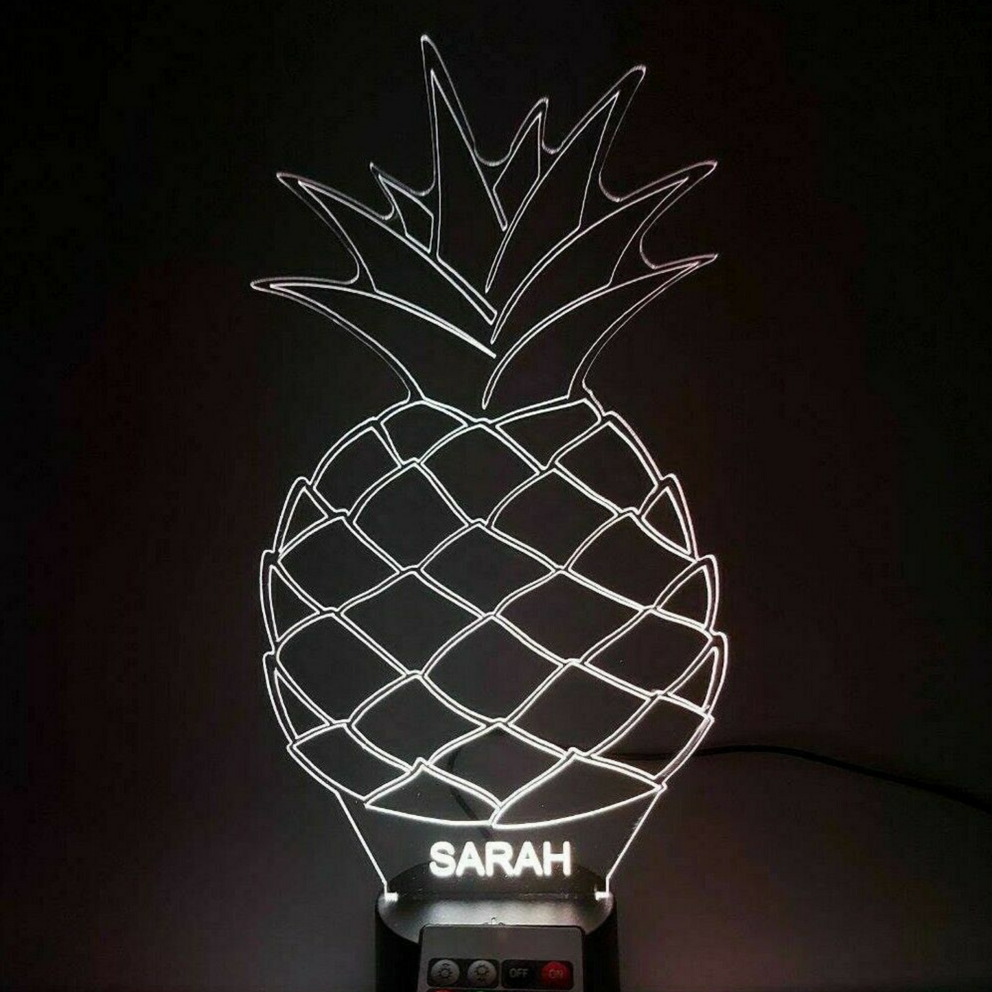 Pineapple Fruit LED Tabletop Night Light Up Lamp, 16 Color options with Remote